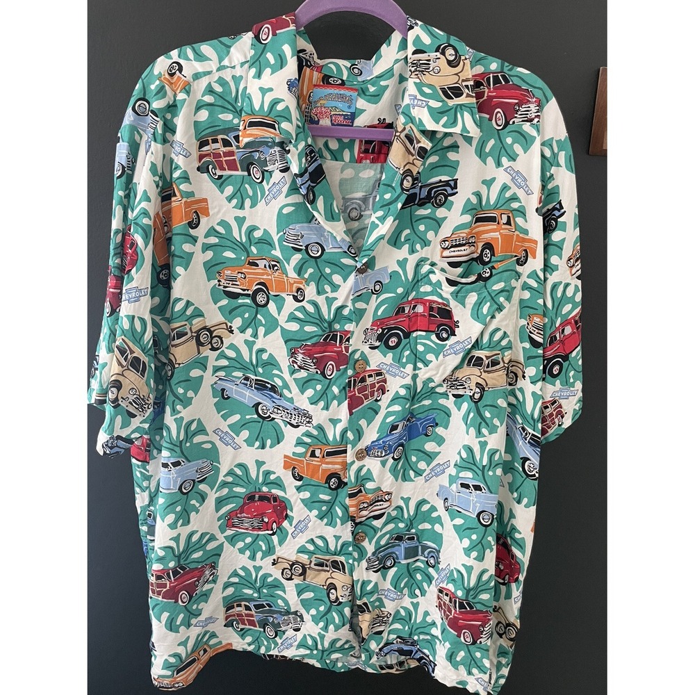 Reyn Spooner Chevrolet Trucks Button-Up Shirt Mens L | Collector Item